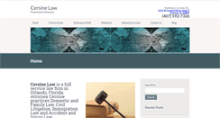 Desktop Screenshot of cersinelaw.com